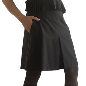 Coach 1941 Pleat Wool Black Mini Skirt